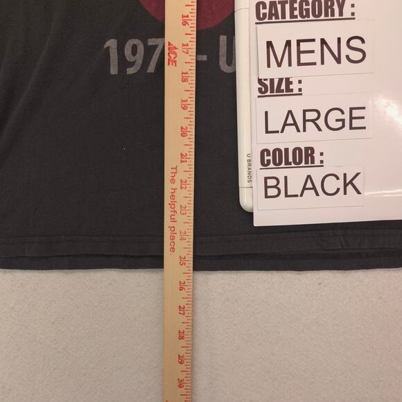 The Rolling Stones 1975 US Tour Band Crew Neck T Shirt Mens Size L Black - Picture 6 of 9